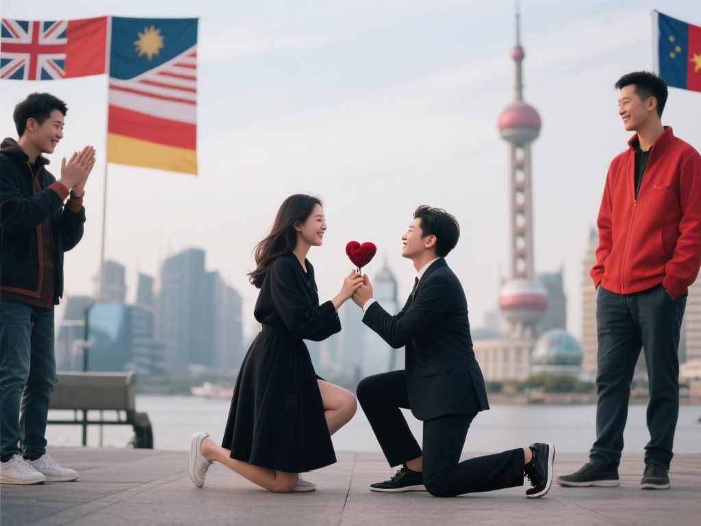 例如，在西方文化中，单膝跪地求婚是一种常